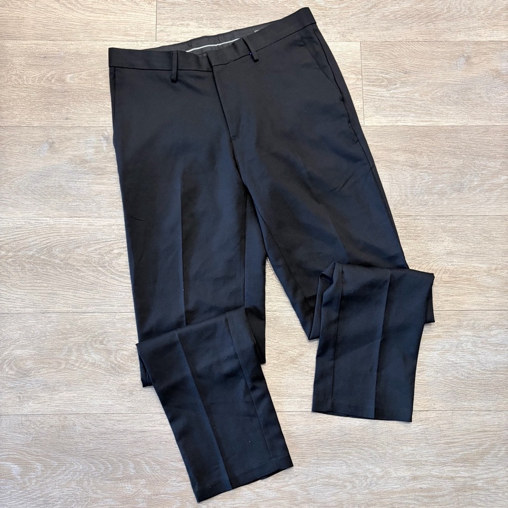 Men's Black Dress Pants 34x32 Slim Fit